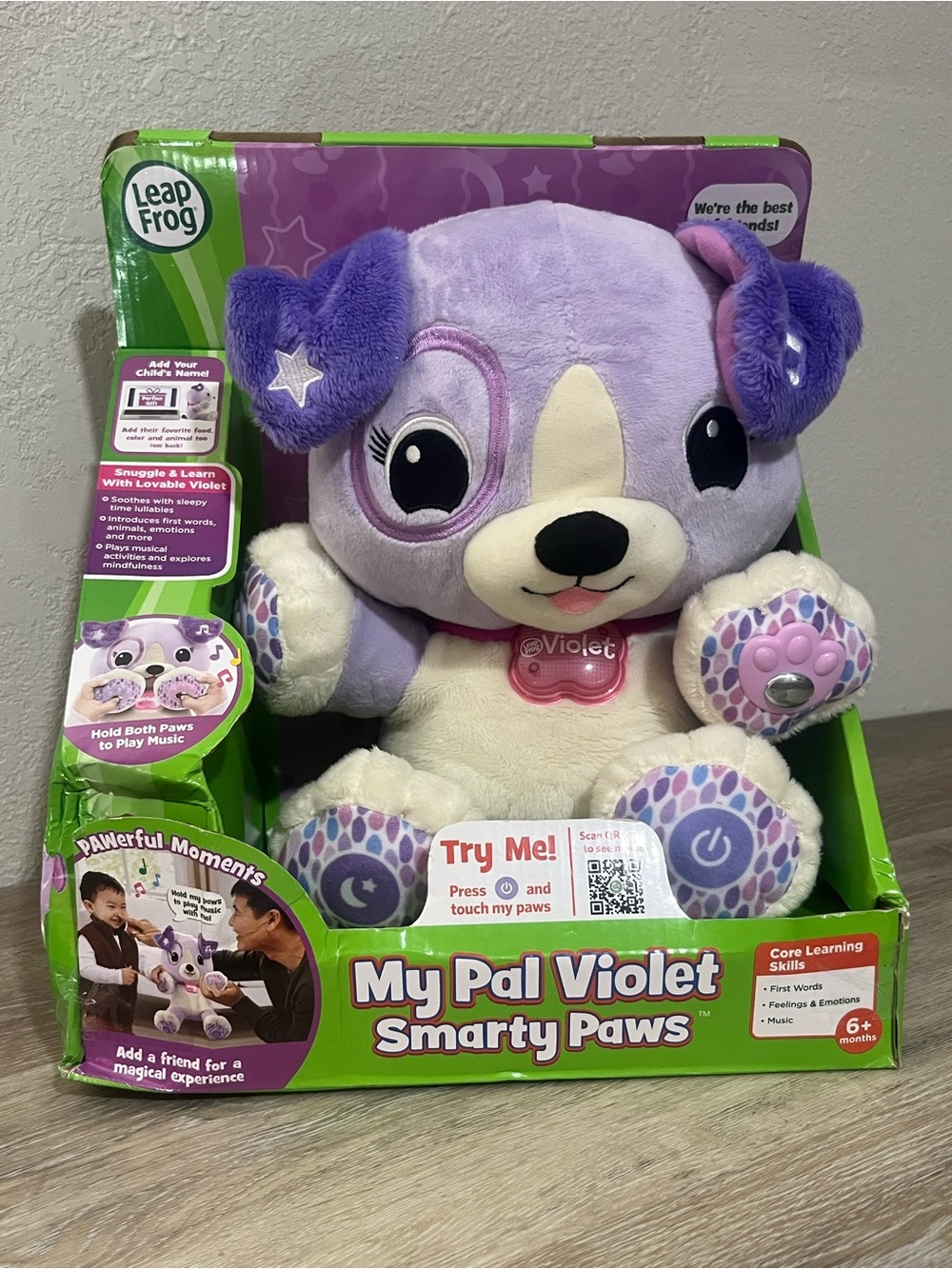 My Pal Violet Smarty Paws Plush - Purple